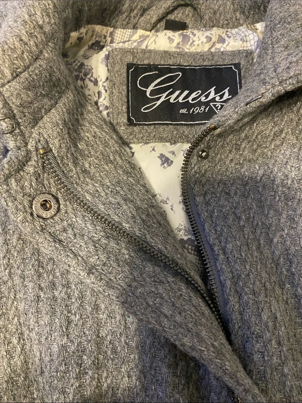 Guess Gray Women's Wool-Blend Cape Coat - Brand: minimal wear.  No fabric tag